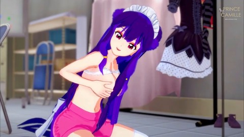 Anime, girl masturbating, role play