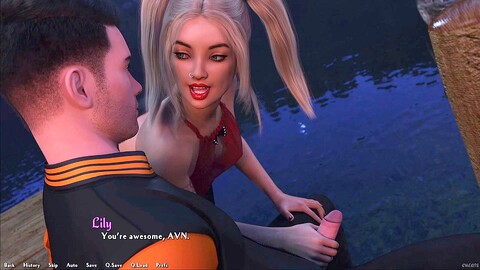 Jouant le rôle d'un prick avec la jolie blonde étudiante Avn Teller qui fait une fellation désordonnée